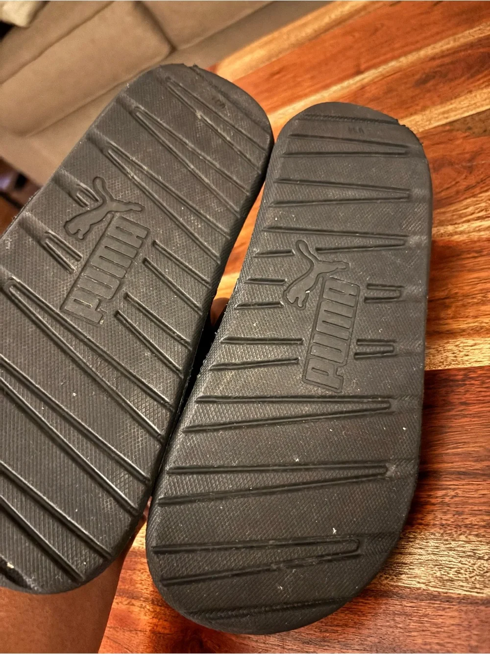 Puma Black Logo Slide Sandals